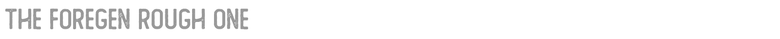 The Foregen font preview